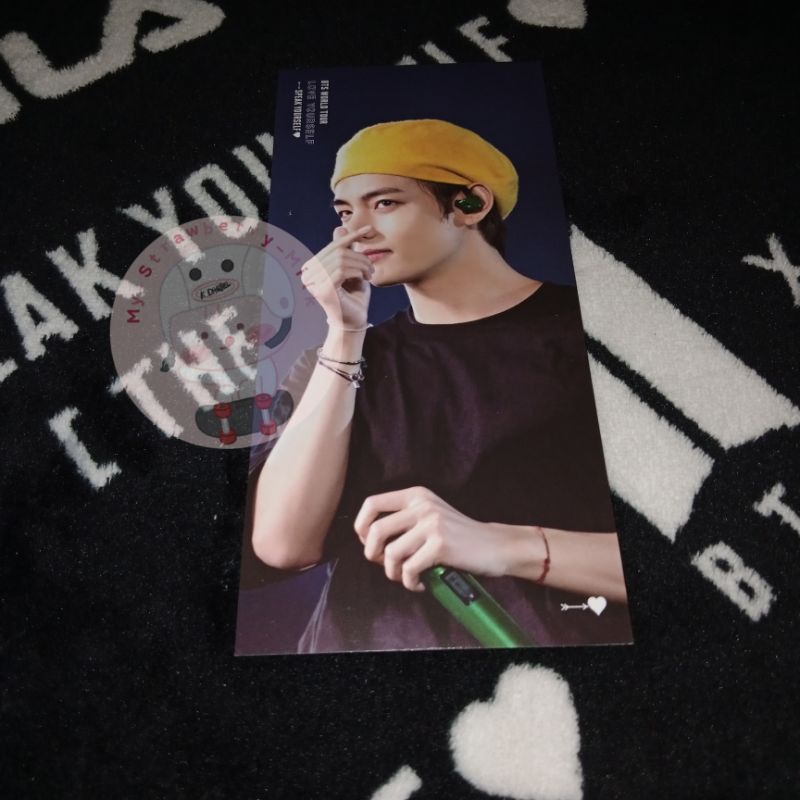 PC BTS Taehyung BM DVD BTS World Tour Love Yourself Speak Yourself London SYS Bookmark V Official