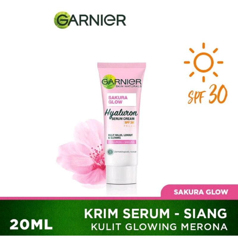 GARNIER DAY CREAM SAKURA GLOW SERUM CREAM - SERUM WAJAH GARNIER