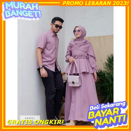 Sarimbit Keluarga Elfa 265 Peach Blossom Ethica Terbaru 2023 Famset Family Set Couple Lebaran Baju B