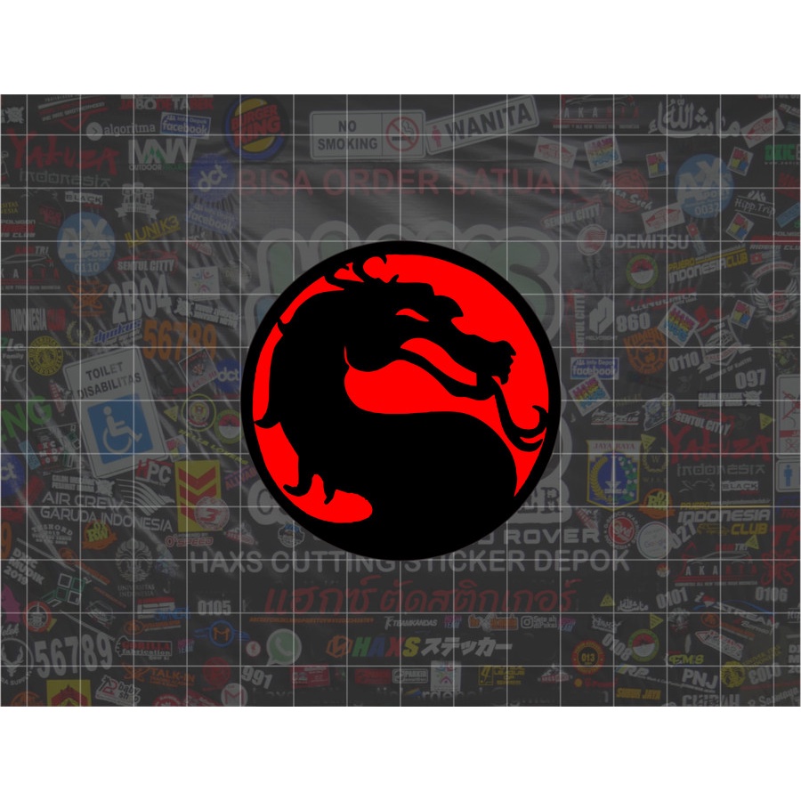 Cutting Sticker Mortal Kombat Ukuran 6 Cm Untuk Motor Mobil