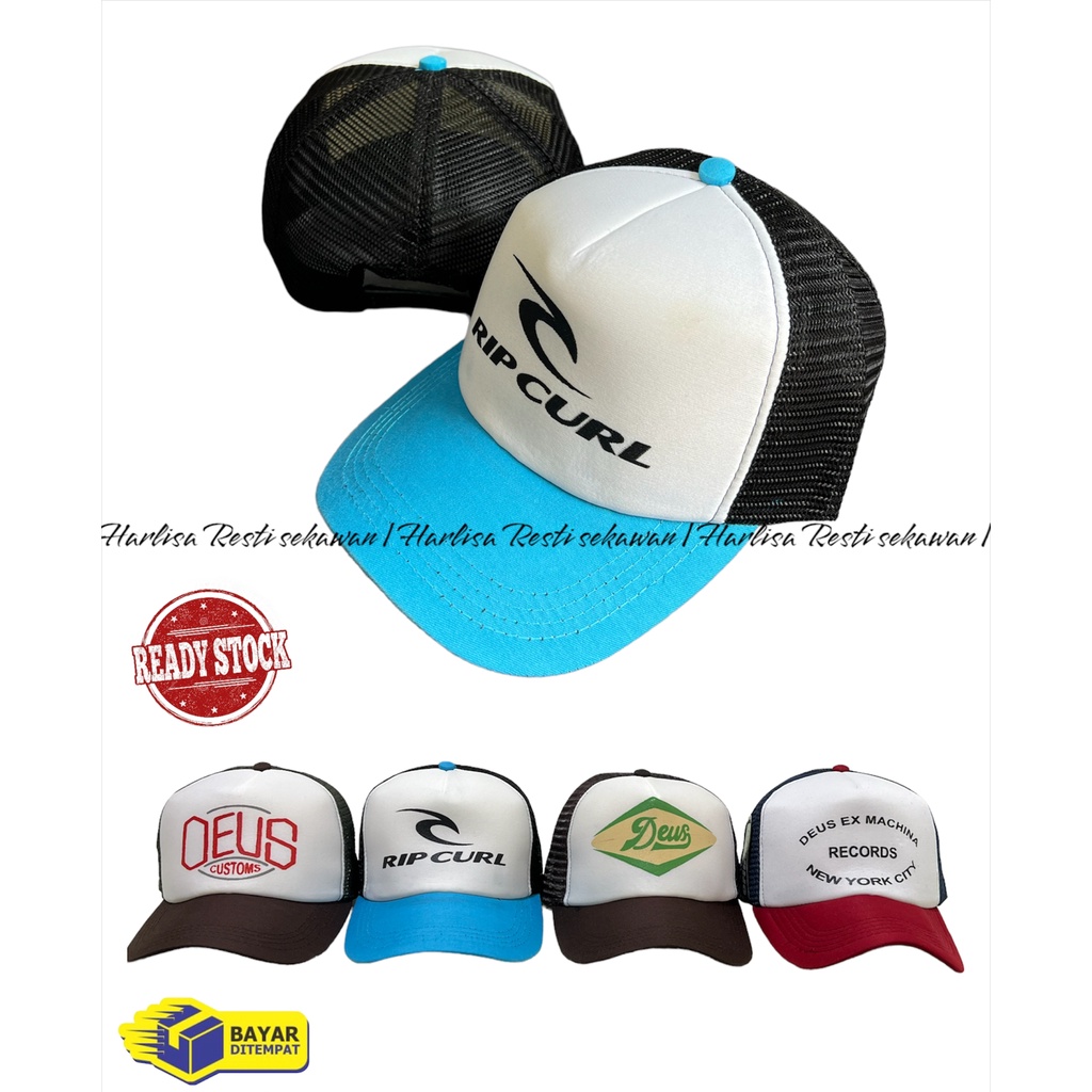 Topi Jaring Trucker LOGO RIP CURL Gowes Bike II Topi Murah II Topi Keren II Kelas Premium terbaru topi murah