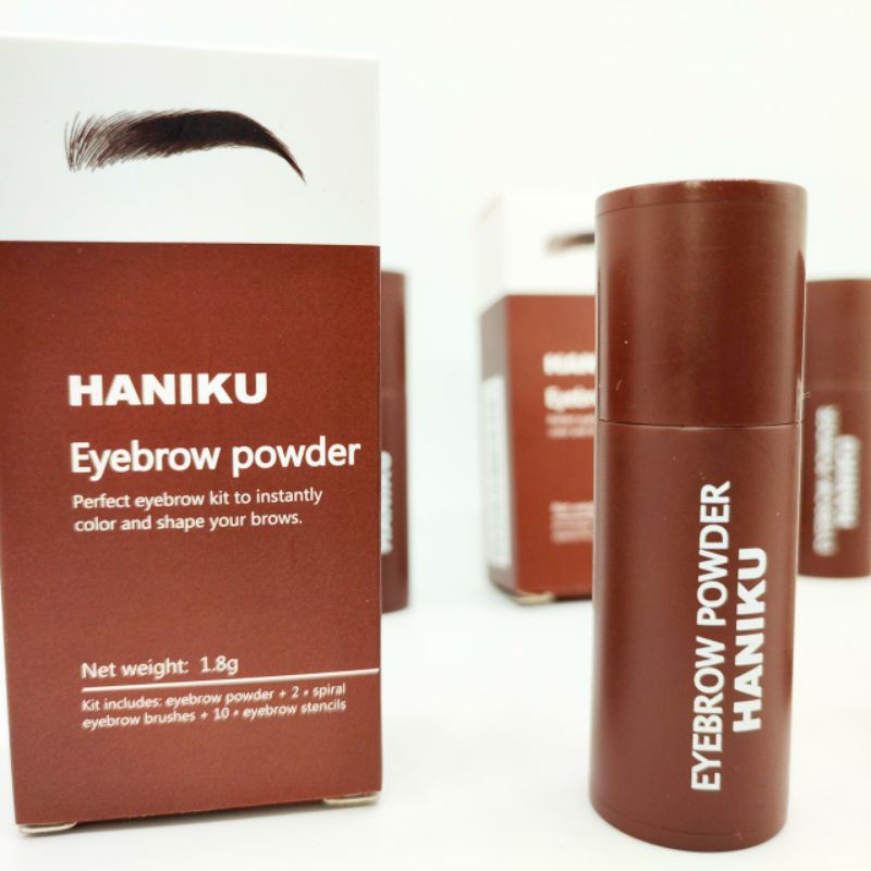 ( PERPC ) Haniku  eyebrow powder stamp sikat alis Bubuk / ISS BEAUTY GEL EYELINER &amp; EYEBROW 21NL NO 89574-03