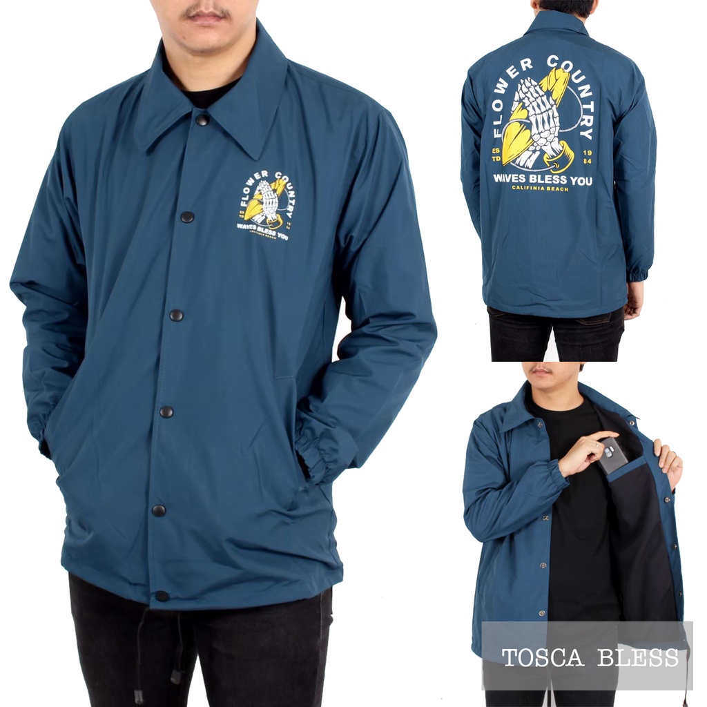 AKN - COACH JACKET SURFING PANTAI ORIGINAL WANGKERS / JAKET COACH WINDBREAKER PRIA SURFING ANTI AIR