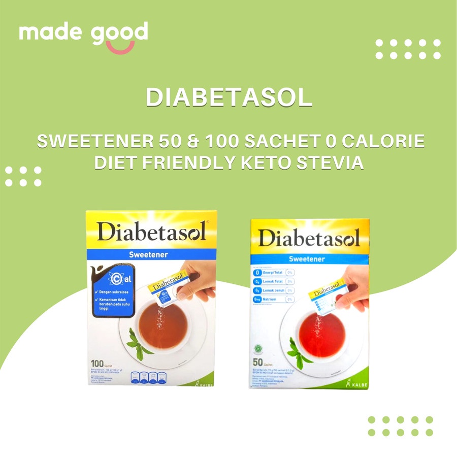 

DIABETASOL Sweetener 50 &100 sachets Gula Diabetes Rendah Kalori