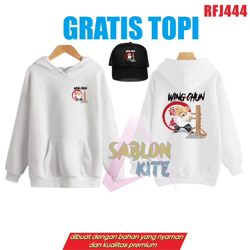 GRATIS TOPI!!! JAKET WING CHUN BERUANG RFJ444