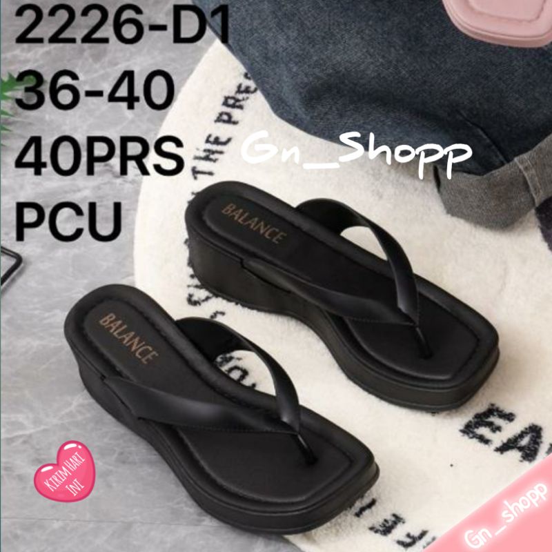 Sandal Wanita Jepit WEDGES Terbaru Terlaris Balance 2226 - D1