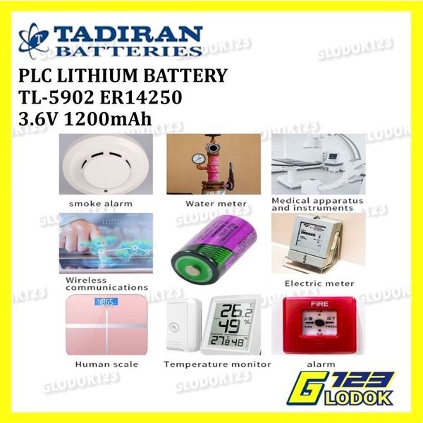 Battery Baterai Lithium Tadiran PLC ER14250 TL5902 SL350 3.6V 1/2AA