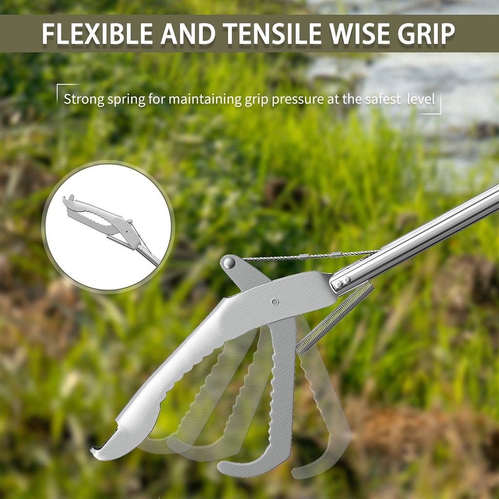 Tongkat Penjepit Ular Stainless/Alat Penjepit Sampah/Snake Tongs Foldable 120cm/150cm