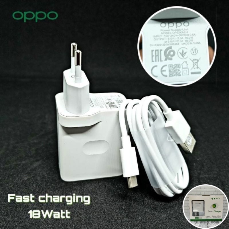 Charger OPPO A54 A53 A52 A92 Reno 4F ORIGINAL FAST CHARGING