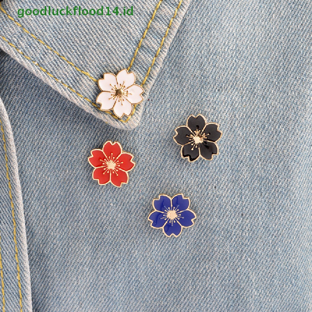 [GOOGFOUR] 1pc Bunga Sakura Flower Bros Enamel Pin Jaket Tas Pin Lencana Perhiasan Hadiah [TOP]