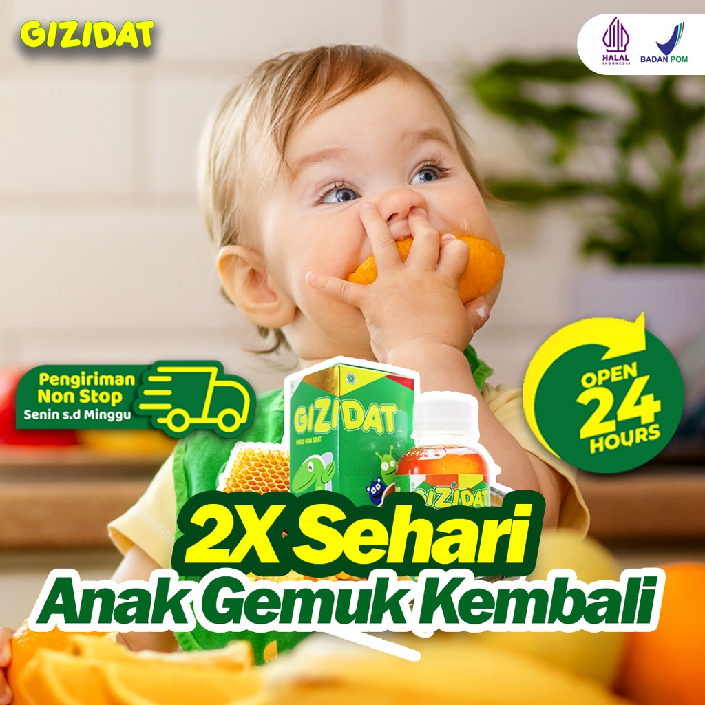 Gizidat – Madu Penambah Nafsu Makan Berat Badan Penggemuk Alami Vitamin Nutrisi Otak Daya Tahan Sistem Imun Tubuh Anak Madu Hutan Ekstrak Ikan Sidat 130ml