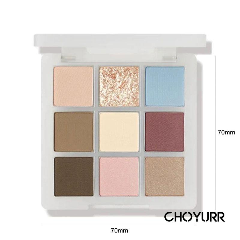 【COD】Eyeshadow Pallete 9 Warna Pigmen Glitter Matte Fine-Shine Eyeshadow Dengan Saturasi Rendah Eyeshadows Makeup-CH