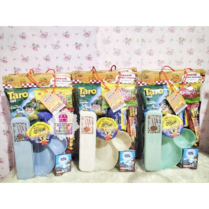 Souvenir Ulang Tahun Set Alat makan Lucu