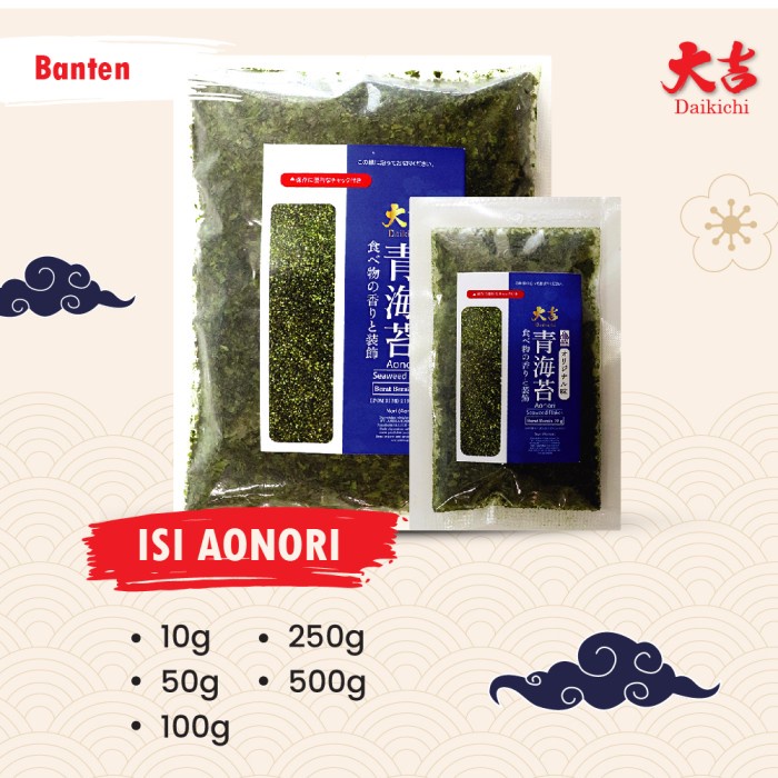 

AONORI Bubuk Nori Halal 100 g Ao Nori Powder Import Taburan Takoyaki