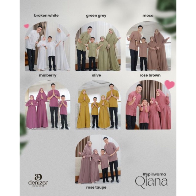 OPEN PO SARIMBIT QIANA SET FAMILY ORIGINAL DENIZER Family Set LIMITED BEST SELLER Sarimbit Keluarga 