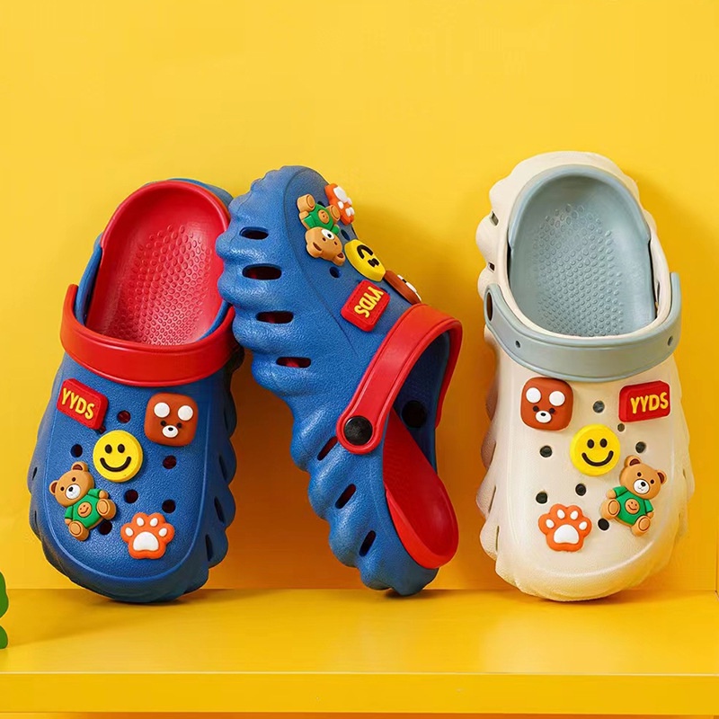 Sepatu Sendal Anak Beruang Bear Paw Anak Laki Laki Anak Perempuan Unisex Sendal Karet Anti Slip Baim Kodok Crocs YYDS