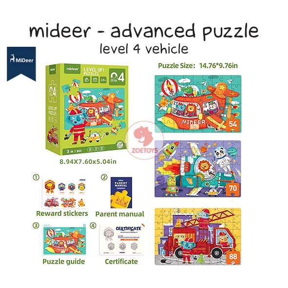 Zoetoys Mideer Advanced Level Up Puzzle Lv 1 2 3 4 5 6 7 | Dus Box | Mainan Edukasi Anak | Cari Kado | Cari Kado Natal