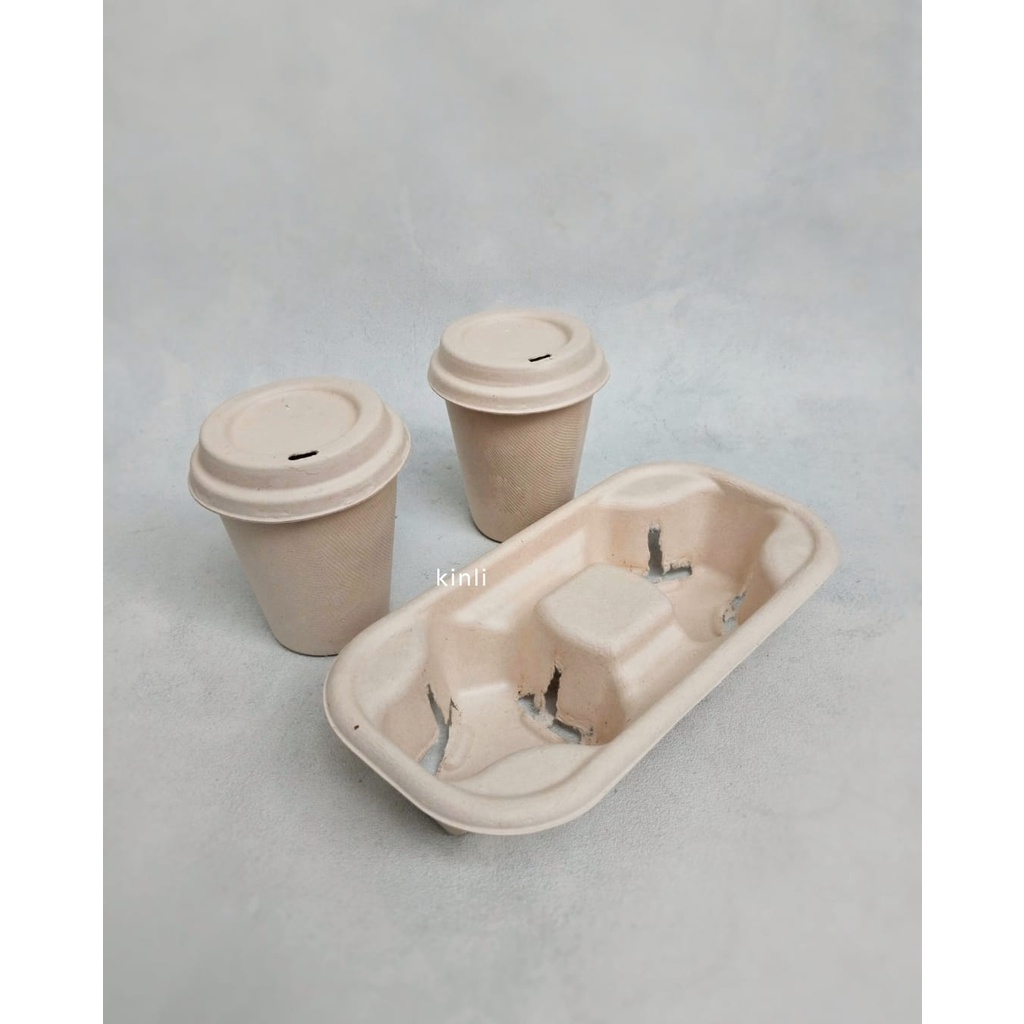 compostable coffee cup gelas kopi eco friendly 8oz