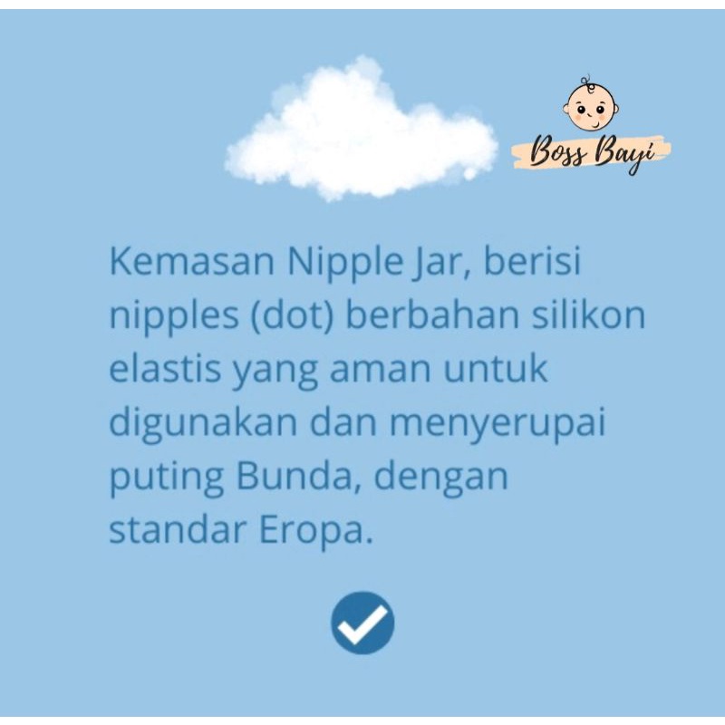 CUSSONS - Silicone Nipple Reguler Slim Neck Ecer