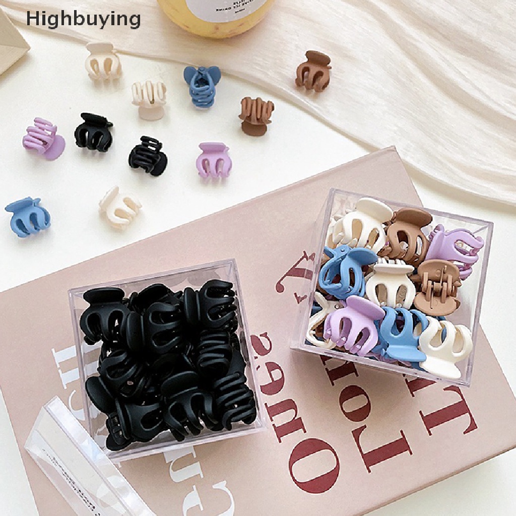 Hbid 10PCS High Ponytail Grab Clip Cute Matte Plastik Mini Hair Claws Clips High Ponytail Grab Clip Anti-Kendur Tetap Artefak Ponytail Gesper Jepit Rambut Glory