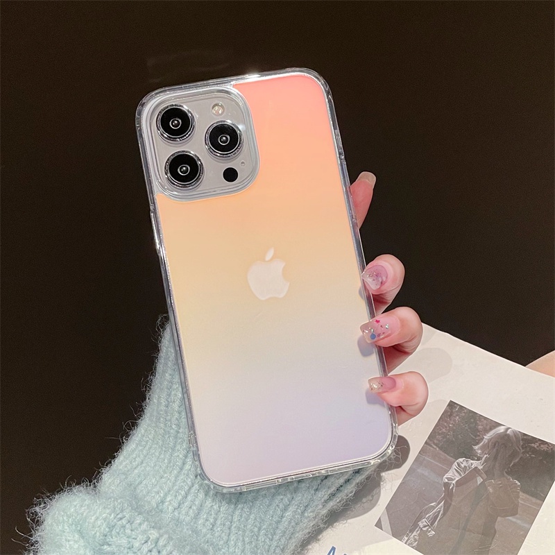 IPHONE Shining Glitter Clean Case Bening Bling Untuk Iphone14 13 Pro Max 11xr Xs8 7 Plus 6S 12 Pro Max Transparan Lembut TPU Shockproof Cover