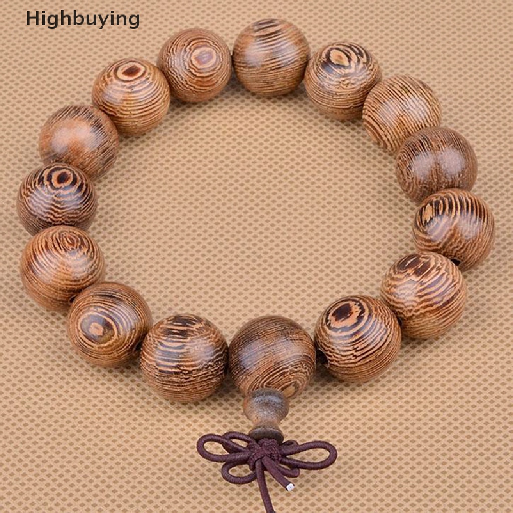 Hbid 15mm Kayu Tibet Budha Buddha Tasbih Gelang Mala Bangle Wristband Glory