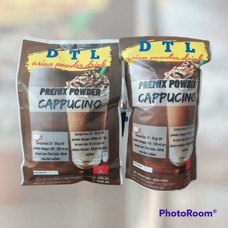 

Powder Drink Bubuk minuman DTL premix Varian Cappucino Capucino