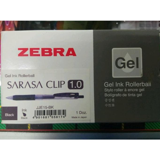 

Pulpen Zebra Sarasa (uk: 0.5/0.7/1.0)(Hitam/Biru)(per Lusin)