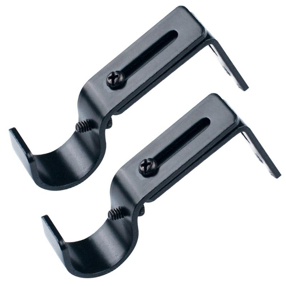 Lanfy Bracket 2pcs Hardware Jendela Adjustable Heavy Duty Tahan Lama Dengan Sekrup Penyangga Batang Gorden