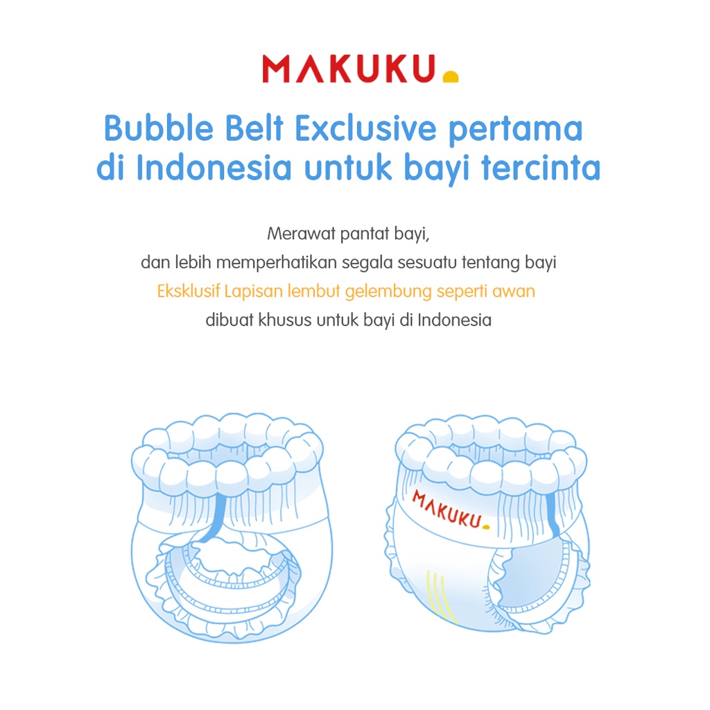 MAKUKU SAP Diapers Balance Care Tape NB48 Popok Perekat Anti Gumpal Mencegah Ruam