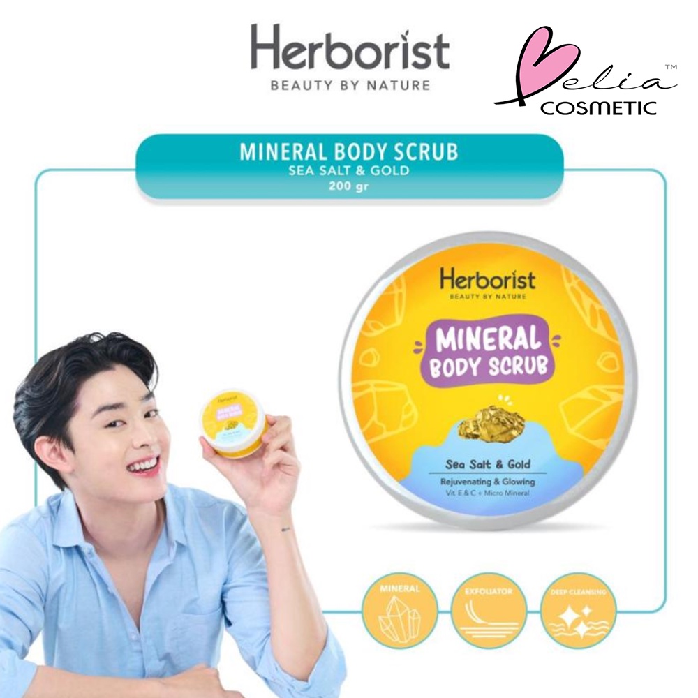 ❤ BELIA ❤ Herborist Mineral Body Scrub 200gr | Moisturizing &amp; Brightening | Revitalizing | Rejuvenating &amp; Glowing | BPOM