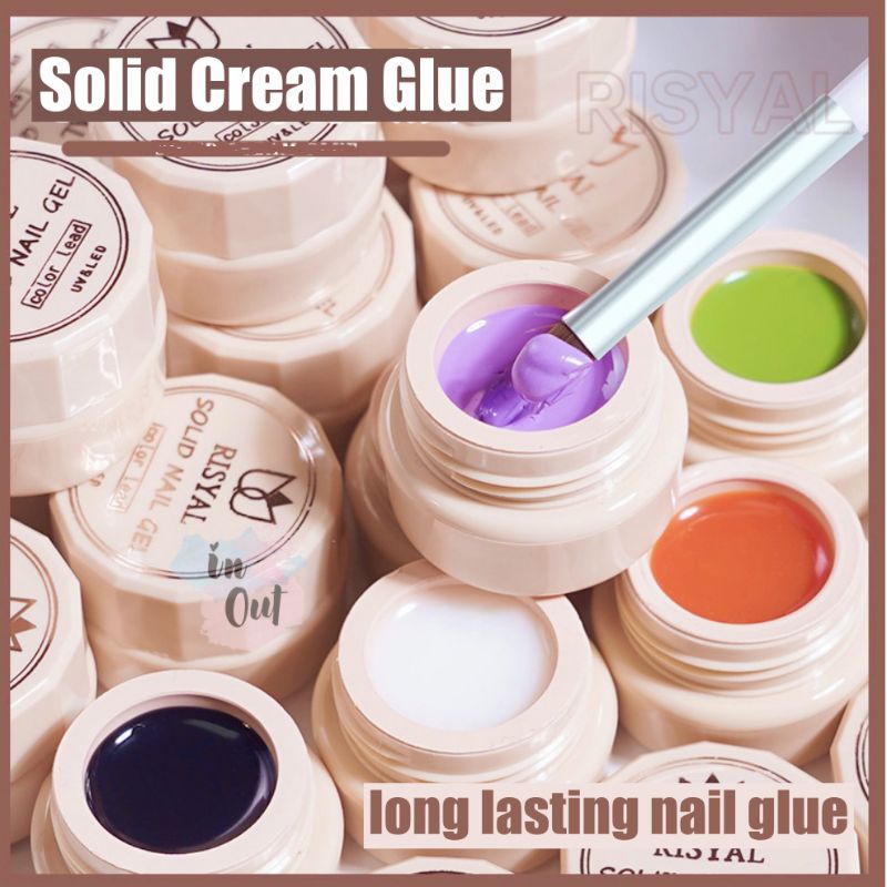 RISYAL Kutek Gel Mud Painting Nail Polish Manicure / Solid Cream Glue Gel polish UV