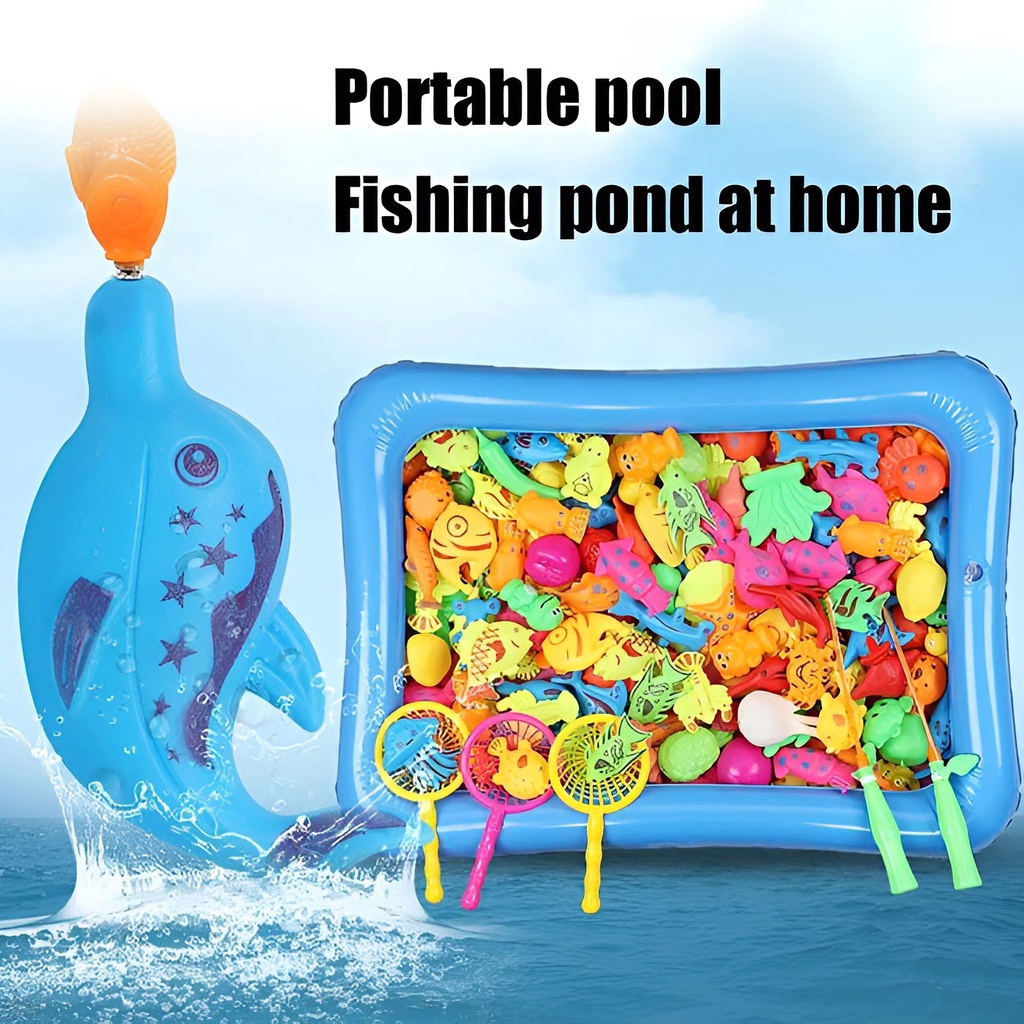 26PCS Magnetic Fishing | Mainan Pancing Ikan Magnet | Permainan Keluarga | Pancingan Ikan Mainan