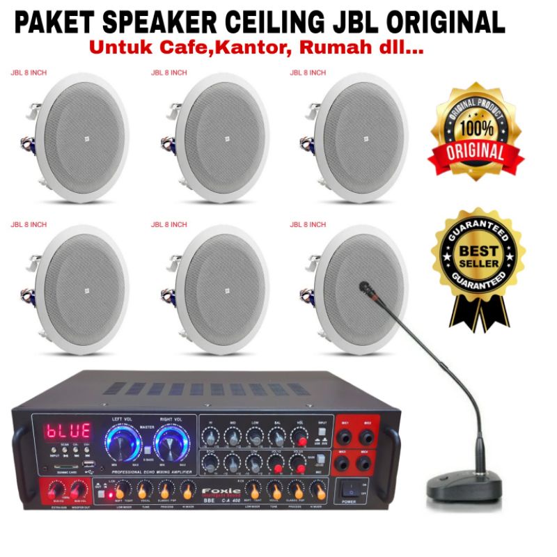 PAKET SPEAKER CEILING JBL 8 INCH/SOUND SYSTEM INDOOR PLAFON