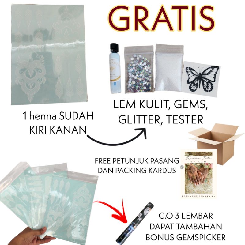 HENNA INSTAN / HENNA PAKET / HENNA WEDDING / HENNA MURAH/ HENNA PLUS KUKU