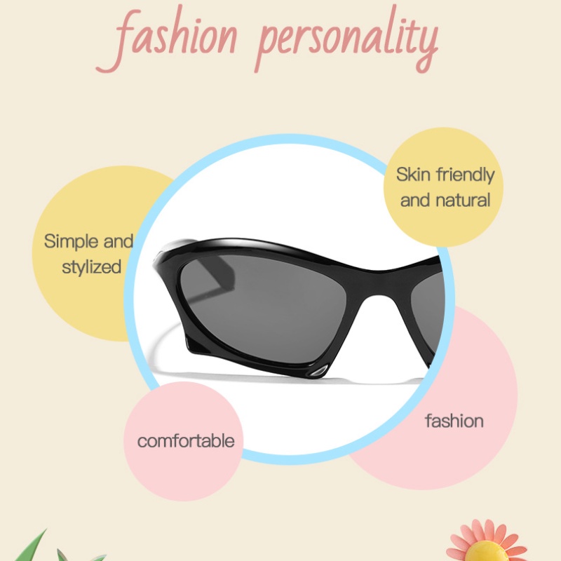 Kacamata Hitam Anak-Anak Warna-Warni Sports Outdoor Shades Untuk Laki-Laki Dan Perempuan