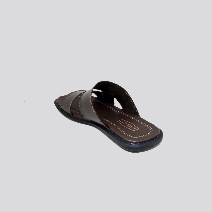 Sandal besar cowok ukuran 44-47 sendal pria slop kulit hitam sandal besar big size jumbo