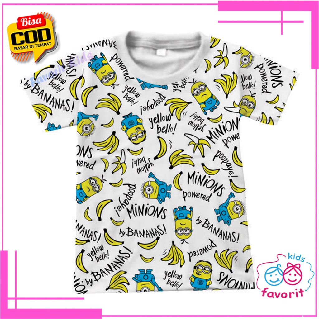 Baju atasan anak laki laki || Baju kaos anak perempuan ukuran 1-10 tahun