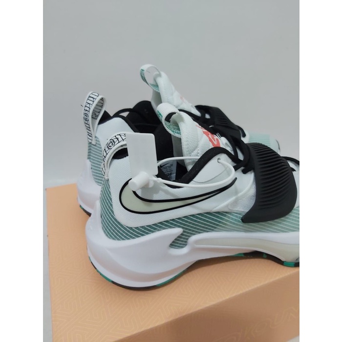 sepatu basket nike zoom greak freak 3 white teal