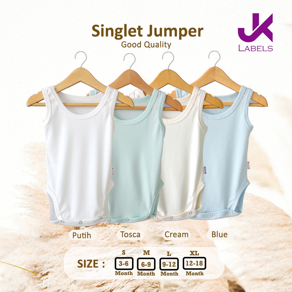 JK Labels SINGLET JUMPER BODYSUIT / Jumper Anak Bayi Unisex