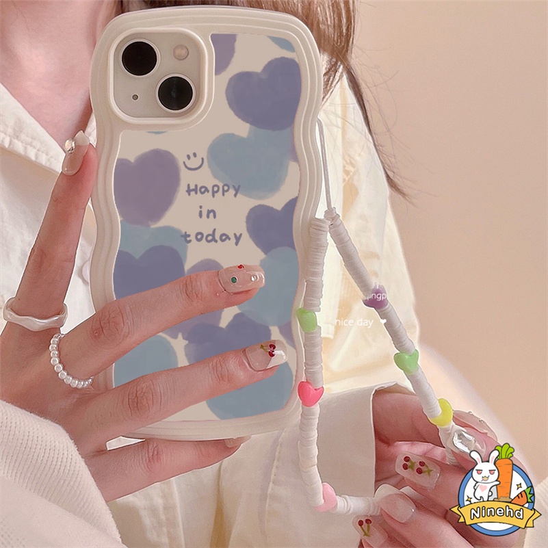 IPHONE Casing Kompatibel Untuk Iphone14 13 12 11 Pro Max X Xr Xs Max8 7 6 6s Plus SE 2020 Seni Lukisan Cat Minyak Cinta Casing Ponsel Tepi Bergelombang Shockproof Silikon Soft Case Penutup Pelindung Kamera