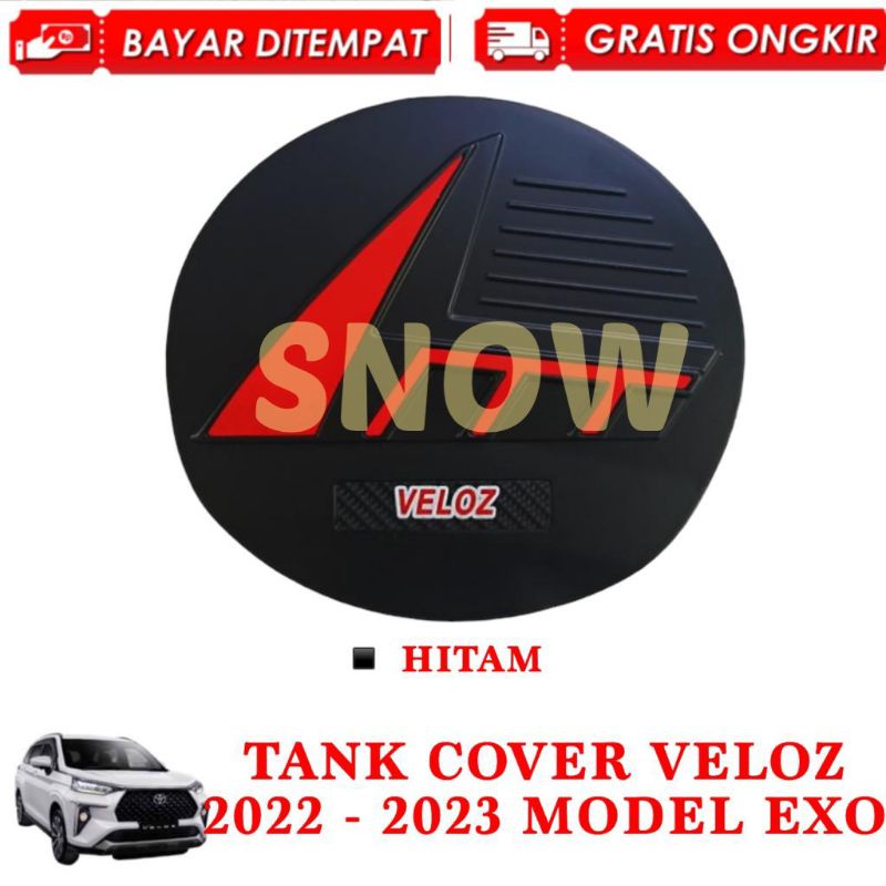 Tank Cover Veloz 2022 2023 Exo Hitam Chrome Carbon