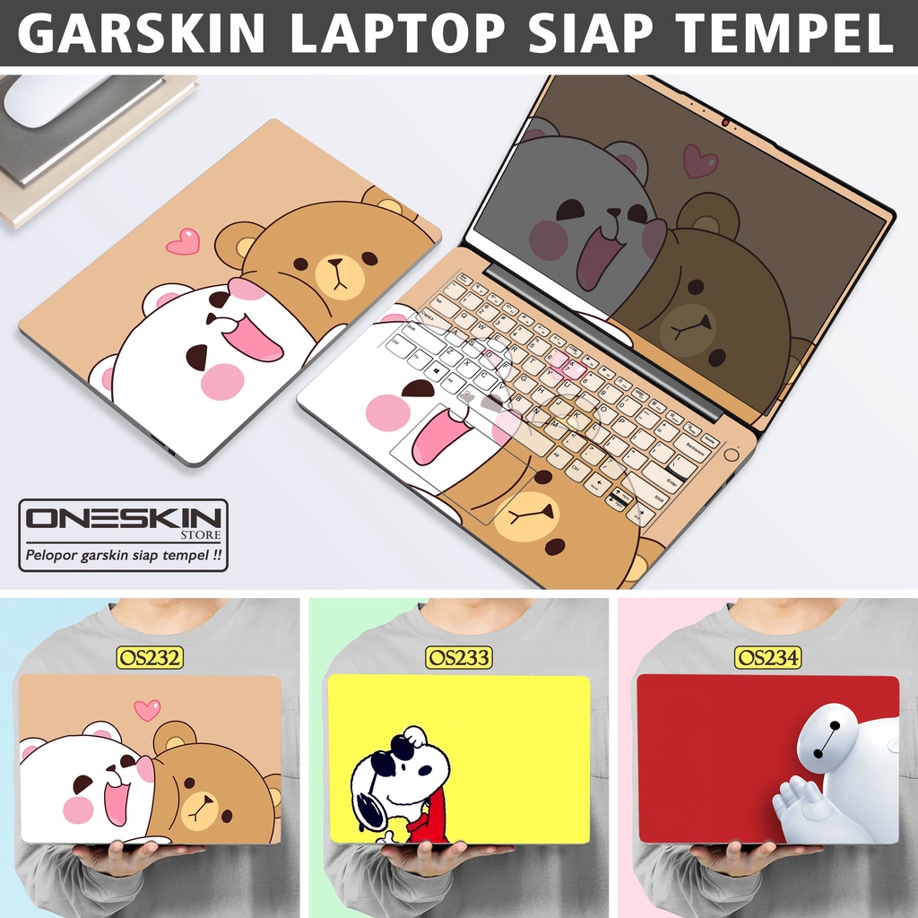 Garskin Sticker Laptop Protector Macbook Full Body Bottom Bezel Palmrest Skin Cartoon Bears