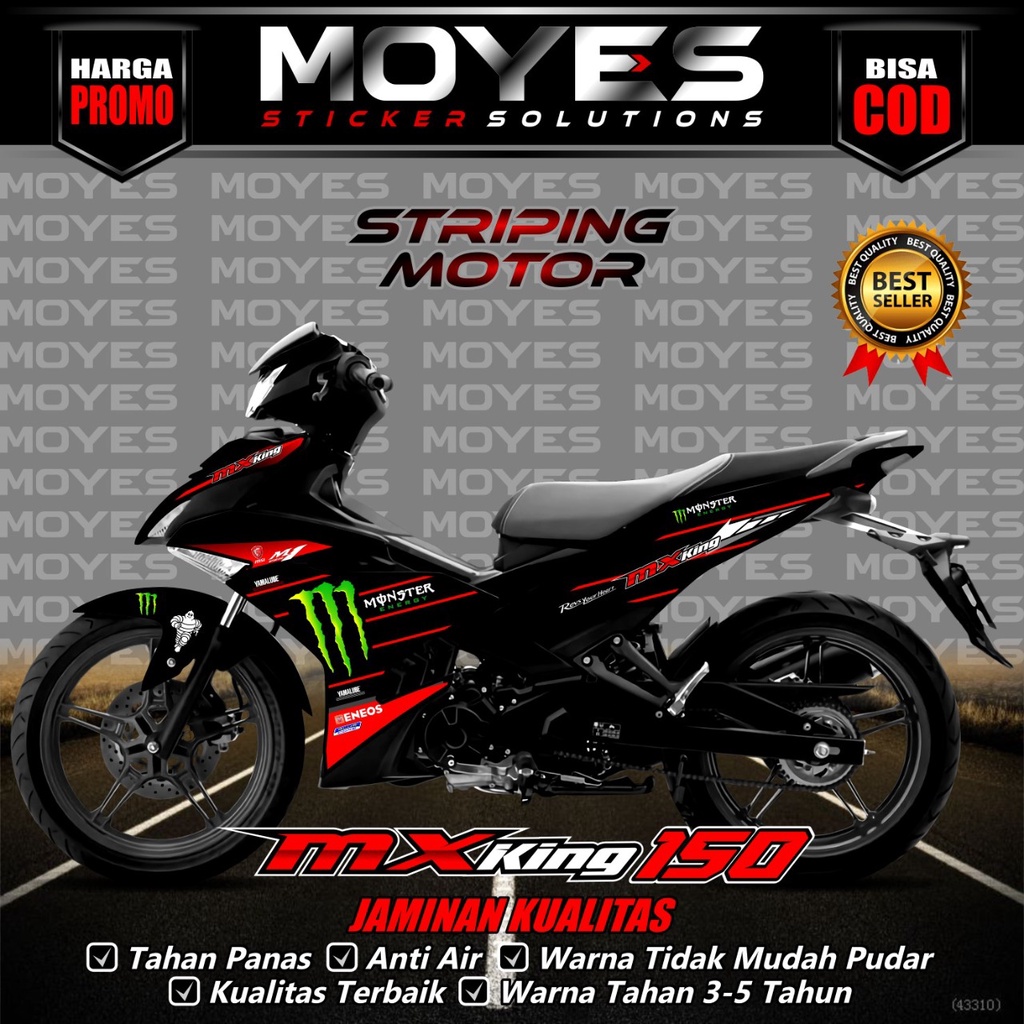 Striping Mx King 150 Stiker Striping Motor New Mx King 150 Striping Stiker Variasi