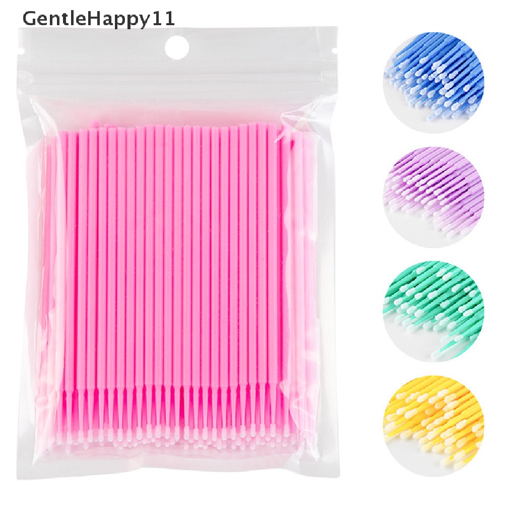 Gentlehappy 100pcs/lot Kuas Cat Sentuh Up Paint Micro Brush Tips Auto Mini Head Brush id