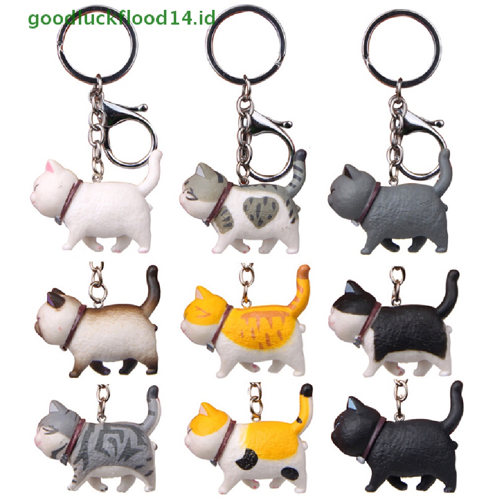 [GOOGFOUR] New Lovely Cat Kitten Keychain Gantungan Kunci Handbag Liontin Ornamen Mainan Anak Hadiah [TOP]