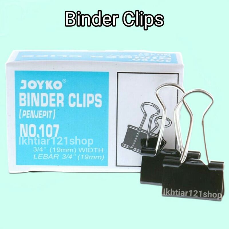 

Binder Clip No 107/Klip Binder No.107 Per pack isi 12 Pcs