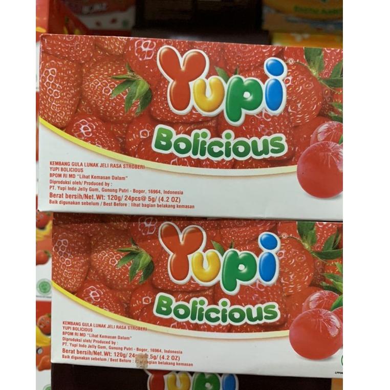 

Readystock ★★ Yupi Bolicious Strawberry 1 box isi 24 pcs ♛