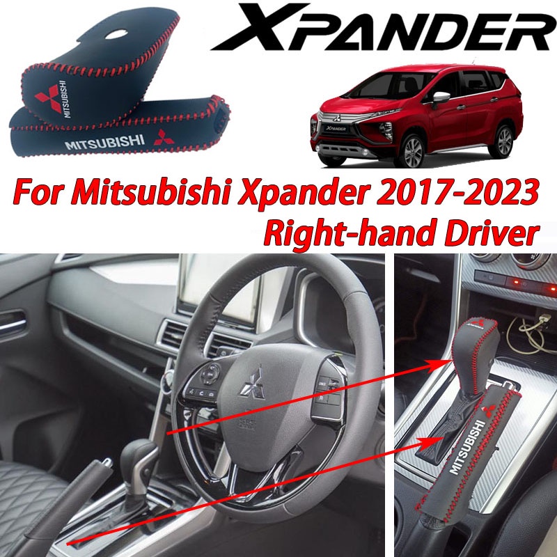 Mitsubishi Xpander Car Leather Gear Cover Penutup Pelindung Rem Tangan Mobil 2017-2023 Untuk Penggerak Tangan Kanan