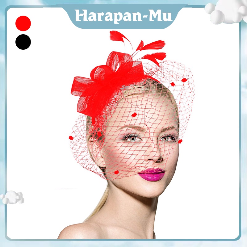 Jepit Topi Hiasan Rambut Jaring Topi Aksesoris Rambut Pramugari Fascinator Hat Wedding Hat Fascinato